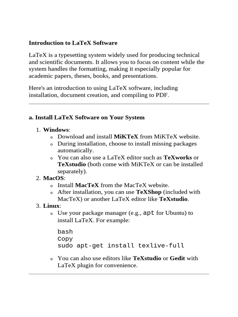 Unleashing the Potential of LaTeX Software: A Comprehensive Guide